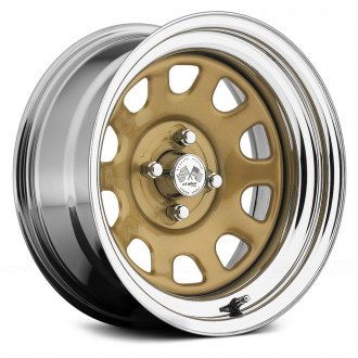 DAYTONA (Series 022) Gold Center with Chrome Lip — wheelstudio